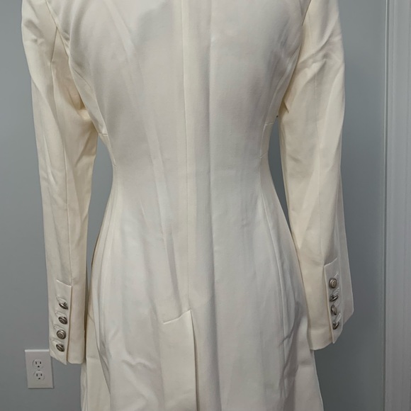❤️NWT $158 - CREAM/IVORY TAILORED DOUBLE BREASTED COAT by GRACE DANE LEWIS SZ 4 - Picture 4 of 8